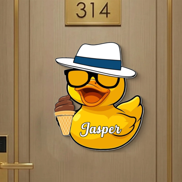 Personalized Cruise Duck Magnet Door Sign, Customizable Duck Design & Name (Choose Font Style), Gift for Travelers, Friends, Family | Perfect for Cruises, Vacations, Holidays