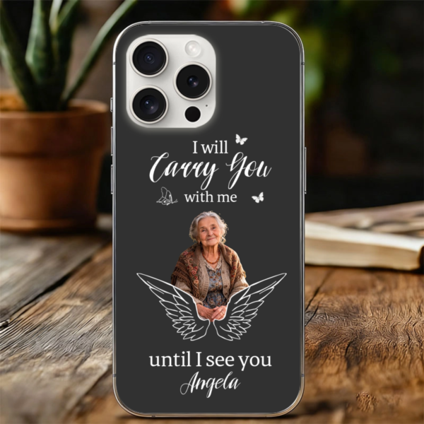 Personalized Photo Phone Cases - Featuring Wings and Butterfly Designs, Perfect As a Gift For Bereaved Families Or In Times Of Mourning.