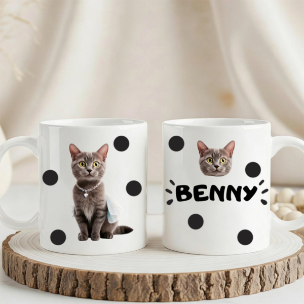 Personalized Pet Photo Mug Design, Custom Pet Portrait Mug, The Perfect Gift For Pet Lovers