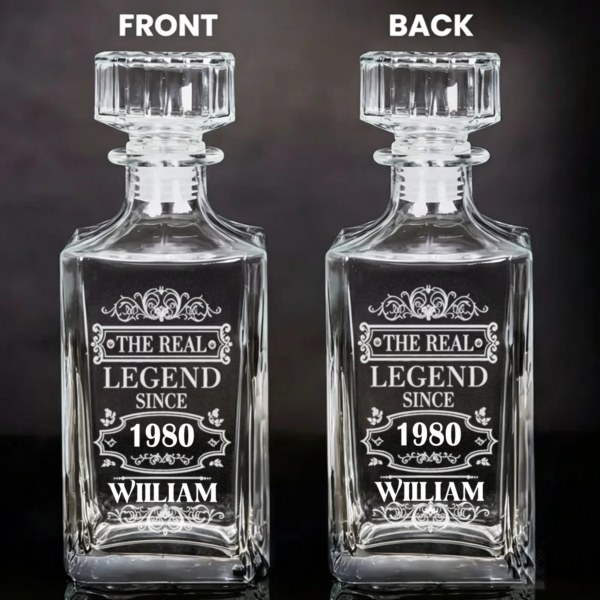 Birthday Gift The Real Legend - Custom Decanter
